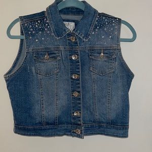 Justice Jean studded vest